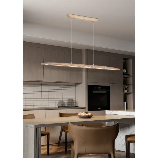 Searchlight Kenzie natúr LED függesztett lámpa (SL-31501NA) LED 1 izzós IP20