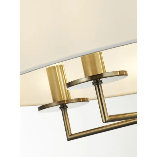 Searchlight Knightsbridge sárgaréz-fehér függesztett lámpa (SL-4785-5AB) E14 5 izzós IP20