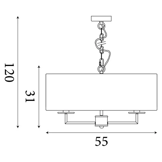 Searchlight Knightsbridge sárgaréz-fehér függesztett lámpa (SL-4785-5AB) E14 5 izzós IP20