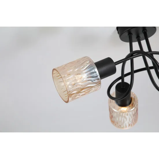 Searchlight Knot borostyán-fekete mennyezeti lámpa (SL-23603-3BK) E14 3 izzós IP20