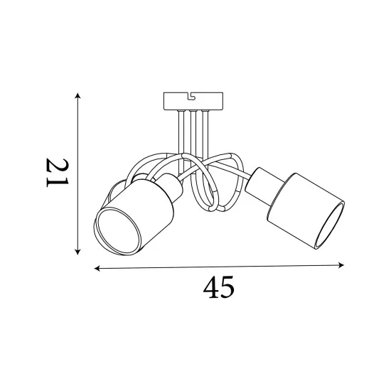 Searchlight Knot borostyán-fekete mennyezeti lámpa (SL-23603-3BK) E14 3 izzós IP20