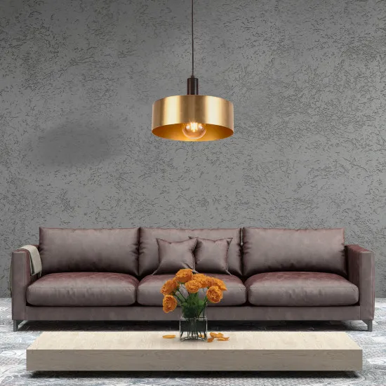 Searchlight Knox fekete-arany függesztett lámpa (SL-20223-1GO) E27 1 izzós IP20