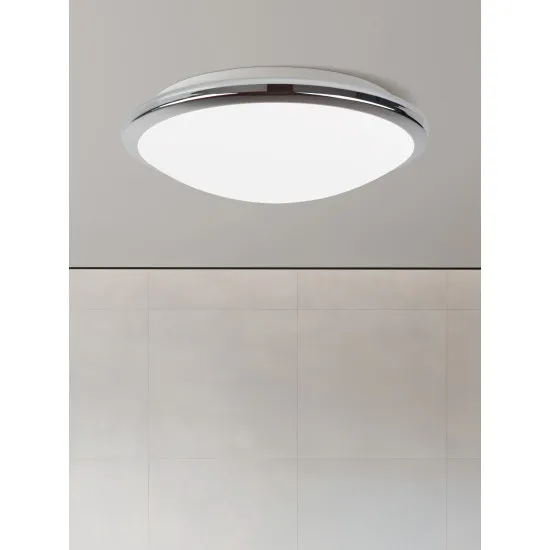 Searchlight Knutsford króm-fehér fürdőszobai LED mennyezeti lámpa (SL-7938-30CC) LED 1 izzós IP44