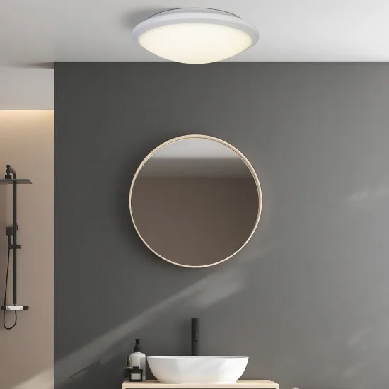 Searchlight Knutsford fehér fürdőszobai LED mennyezeti lámpa (SL-7938-30WH) LED 1 izzós IP44