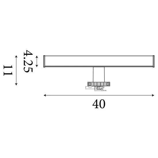 Searchlight Kos arany fürdőszobai LED tükörmegvilágító lámpa (SL-17003-40GO) LED 1 izzós IP44