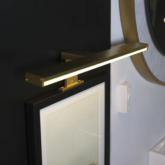 Searchlight Kos arany fürdőszobai LED tükörmegvilágító lámpa (SL-17003-40GO) LED 1 izzós IP44