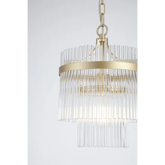 Searchlight Lara arany-átlátszó függesztett lámpa (SL-11200-1GO) E27 1 izzós IP20