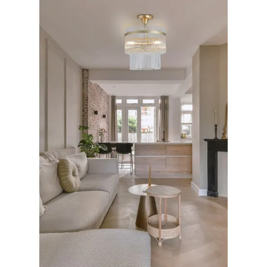 Searchlight Lara arany-átlátszó mennyezeti lámpa (SL-11300-3GO) E14 3 izzós IP20