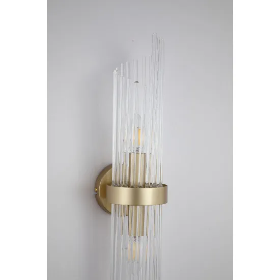 Searchlight Lara arany-átlátszó falikar (SL-11500-2GO) E14 2 izzós IP20