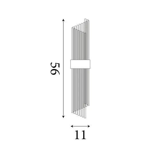 Searchlight Lara arany-átlátszó falikar (SL-11500-2GO) E14 2 izzós IP20