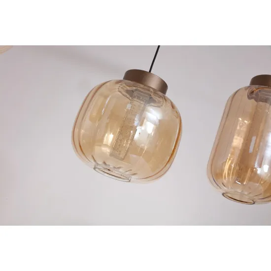 Searchlight Lille kávébarna LED függesztett lámpa (SL-84510-4AM) LED 4 izzós IP20