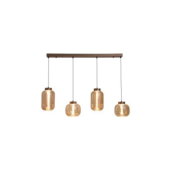 Searchlight Lille kávébarna LED függesztett lámpa (SL-84510-4AM) LED 4 izzós IP20