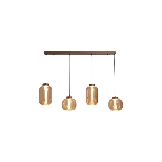 Searchlight Lille kávébarna LED függesztett lámpa (SL-84510-4AM) LED 4 izzós IP20