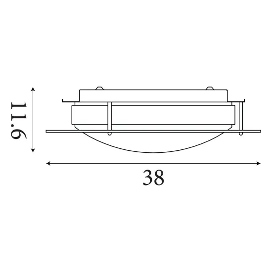 Searchlight Limerick fehér-átlátszó fürdőszobai LED mennyezeti lámpa (SL-8803-36CC) LED 1 izzós IP44