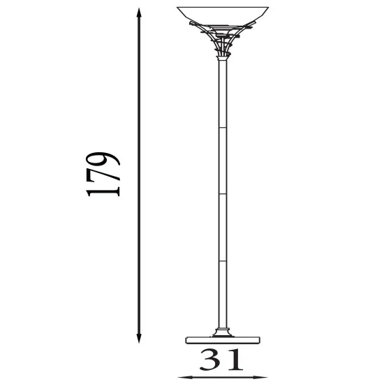 Searchlight Linea ezüst állólámpa (SL-5222SS) E27 1 izzós IP20