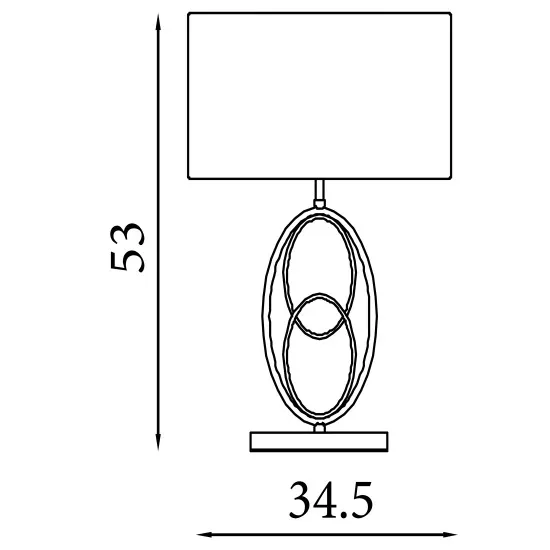 Searchlight Loopy króm-ezüst asztali lámpa (SL-69041CC) E27 1 izzós IP20