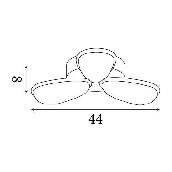 Searchlight LORI króm LED mennyezeti lámpa (SL-6213-3CC) LED 1 izzós