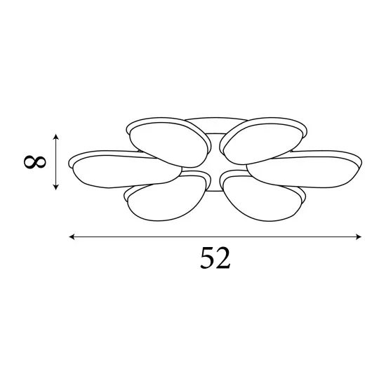 Searchlight LORI króm LED mennyezeti lámpa (SL-6216-6CC) LED 1 izzós