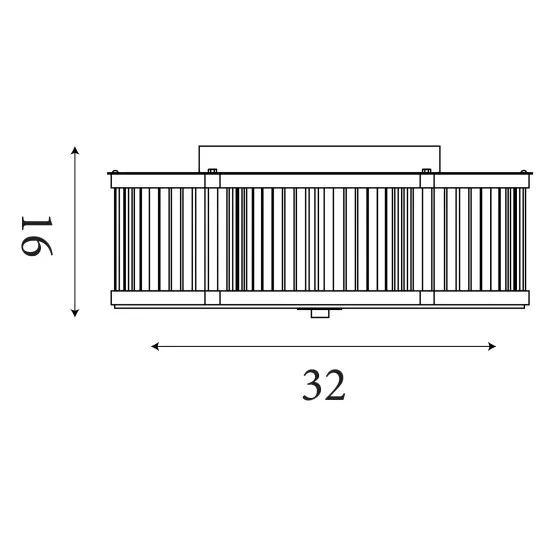 Searchlight Lotus sárgaréz mennyezeti lámpa (SL-77210-2AB) E14 2 izzós IP20