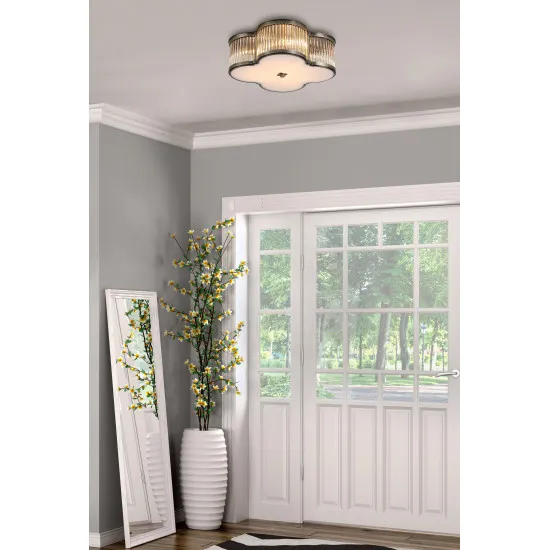 Searchlight Lotus sárgaréz mennyezeti lámpa (SL-77210-3AB) E14 3 izzós IP20