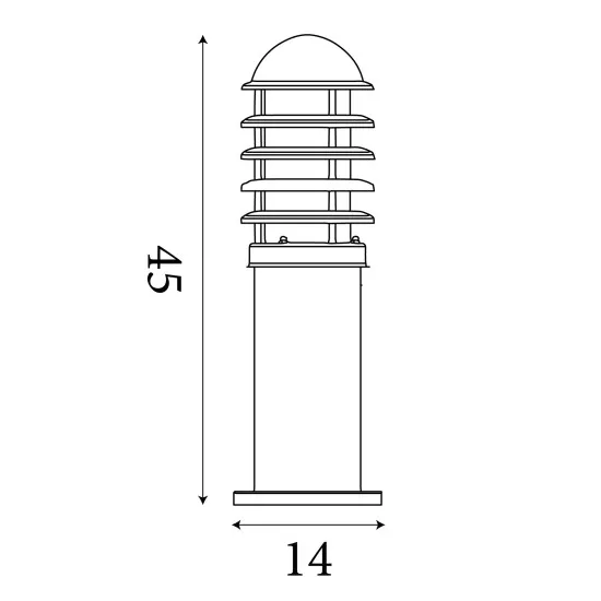 Searchlight Louvre ezüst kültéri állólámpa (SL-052-450) E27 1 izzós IP44
