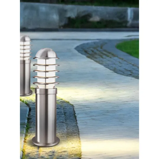 Searchlight Louvre ezüst kültéri állólámpa (SL-052-450) E27 1 izzós IP44