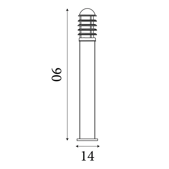 Searchlight Louvre ezüst kültéri állólámpa (SL-052-900) E27 1 izzós IP44