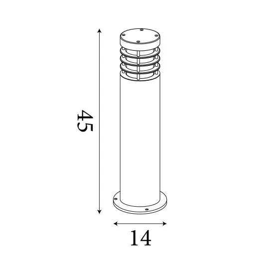 Searchlight Louvre ezüst kültéri állólámpa (SL-1556-450) E27 1 izzós IP44