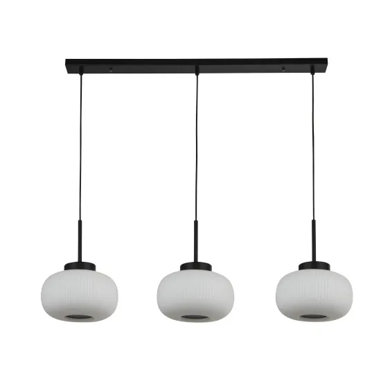 Searchlight Lumina fekete-fehér függesztett lámpa (SL-10271-3BK) E27 3 izzós IP20