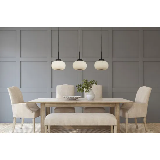 Searchlight Lumina fekete-fehér függesztett lámpa (SL-10271-3BK) E27 3 izzós IP20