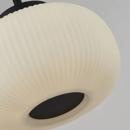 Searchlight Lumina fekete-fehér függesztett lámpa (SL-10272-1BK) E27 1 izzós IP20