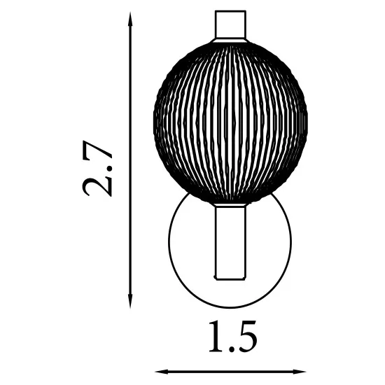 Searchlight Luminique sárgaréz LED fali lámpa (SL-69411-1SB) LED 1 izzós IP20