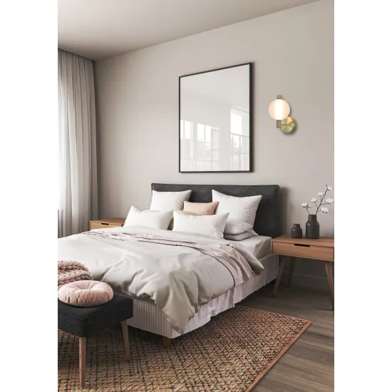 Searchlight Luminique sárgaréz LED fali lámpa (SL-69411-1SB) LED 1 izzós IP20