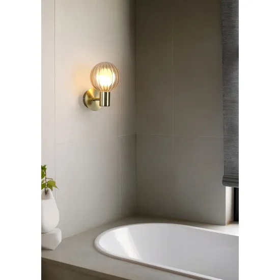 Searchlight Luminsphere arany-pezsgő fürdőszobai fali lámpa (SL-30506GO) G9 1 izzós IP44