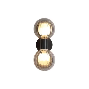 Searchlight Luminsphere fekete-füstszínű fürdőszobai fali lámpa (SL-30507BK) G9 2 izzós IP44