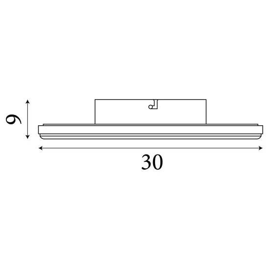 Searchlight Luna fekete-arany LED mennyezeti lámpa (SL-31908-300GO) LED 1 izzós IP20