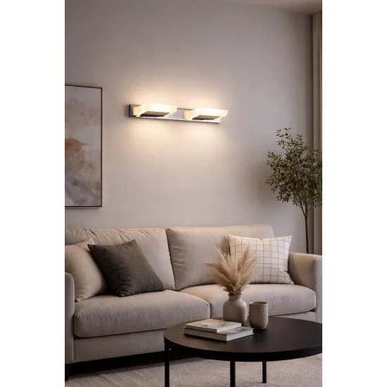 Searchlight Luna króm LED fali lámpa (SL-3752-2CC) LED 2 izzós IP20