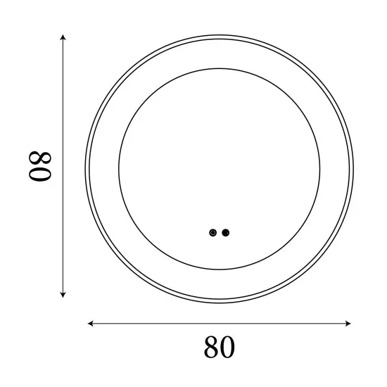 Searchlight Luxo fekete fürdőszobai tükrös LED fali lámpa (SL-96060BK) LED 1 izzós IP44
