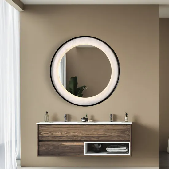 Searchlight Luxo fekete fürdőszobai tükrös LED fali lámpa (SL-96060BK) LED 1 izzós IP44