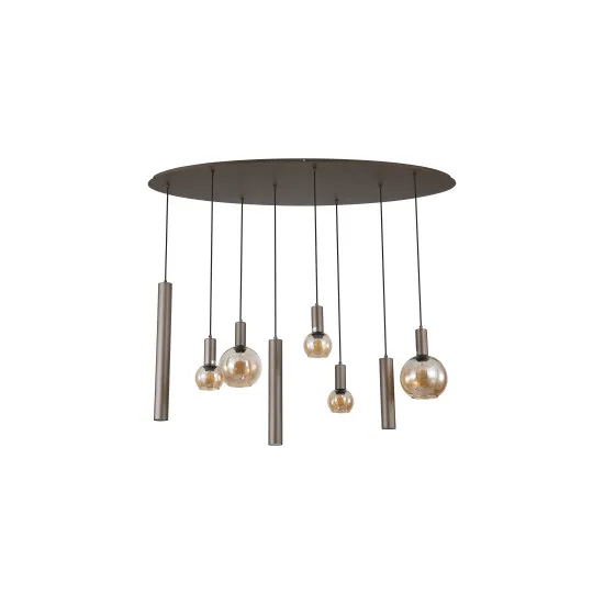 Searchlight Lyon kávébarna függesztett lámpa (SL-76318-8LT) E27+GU10 8 izzós IP20