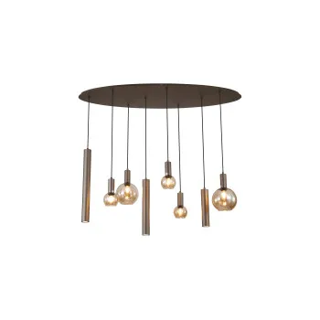 Searchlight Lyon kávébarna függesztett lámpa (SL-76318-8LT) E27+GU10 8 izzós IP20
