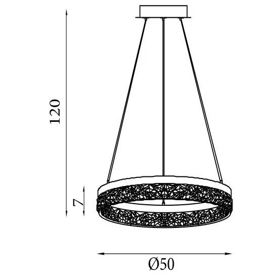Searchlight Madeleine kávébarna LED függesztett lámpa (SL-98700-50LT) LED 1 izzós IP20