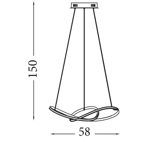 Searchlight Magic ezüst-fehér LED függesztett lámpa (SL-4841SS) LED 1 izzós IP20