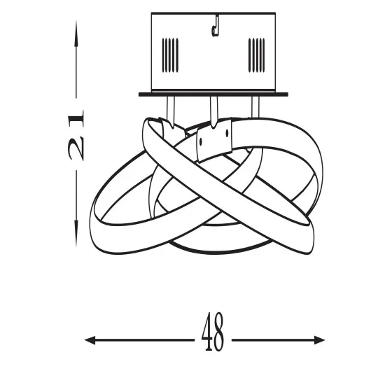 Searchlight Magic ezüst-fehér LED mennyezeti lámpa (SL-5501SS) LED 1 izzós IP20