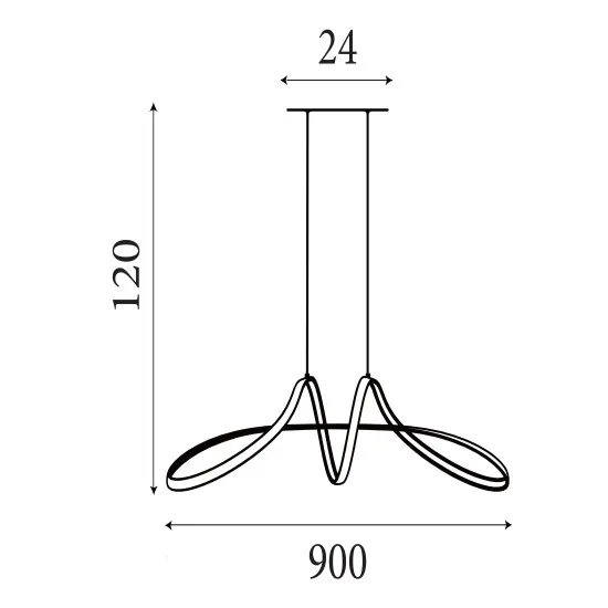 Searchlight Maisie  szürke LED függesztett lámpa (SL-36524GY) LED 1 izzós IP20