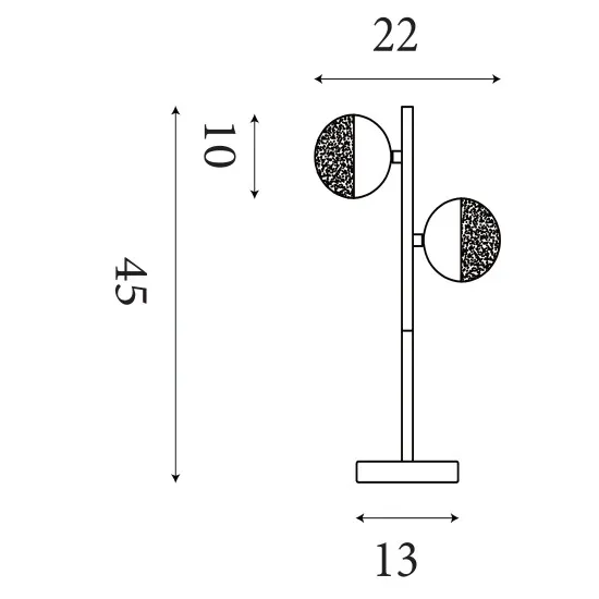 Searchlight Marbles króm LED asztali lámpa (SL-5087CC) LED 1 izzós IP20