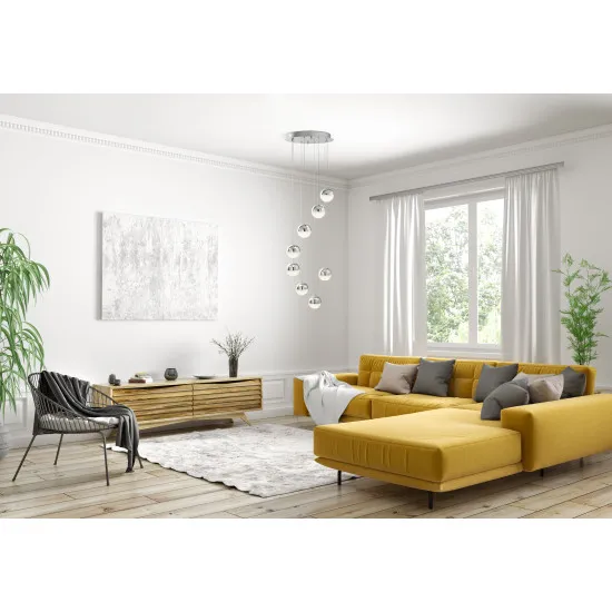 Searchlight MARBLES króm LED mennyezeti lámpa (SL-5848-8CC) LED 8 izzós