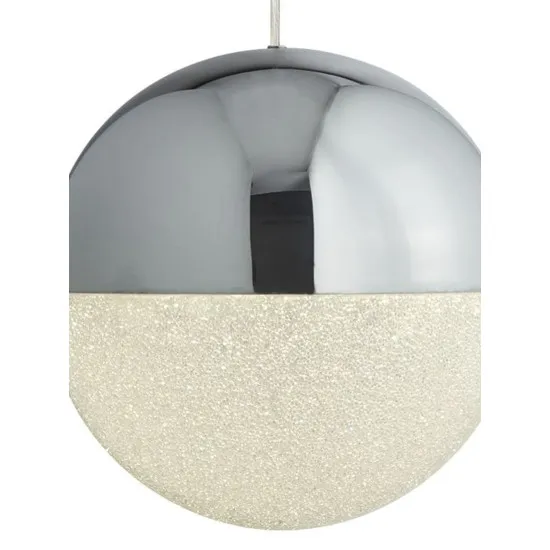 Searchlight Marbles króm-átlátszó LED függesztett lámpa (SL-5881CC) LED 1 izzós IP20