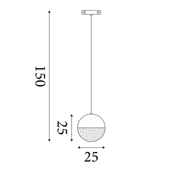 Searchlight Marbles króm-átlátszó LED függesztett lámpa (SL-5881CC) LED 1 izzós IP20