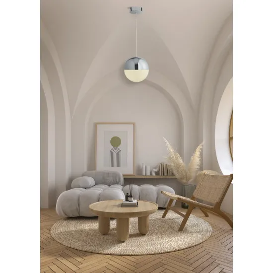 Searchlight Marbles króm-átlátszó LED függesztett lámpa (SL-5881CC) LED 1 izzós IP20